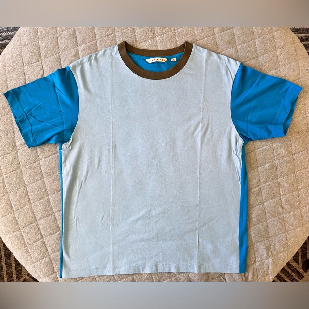 Nwot Marni Uniqlo Medium Blue Retro T-Shirt View 2